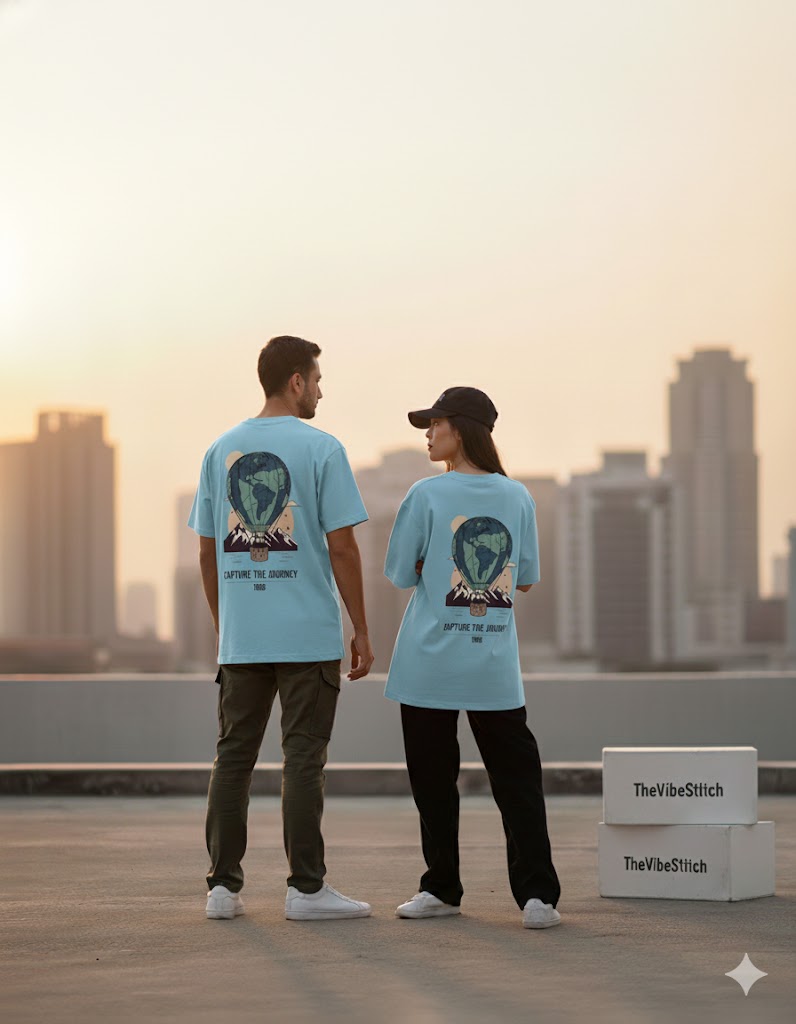 "Capture The Journey" Heavyweight Oversized Tee | 240 GSM Unisex Streetwear