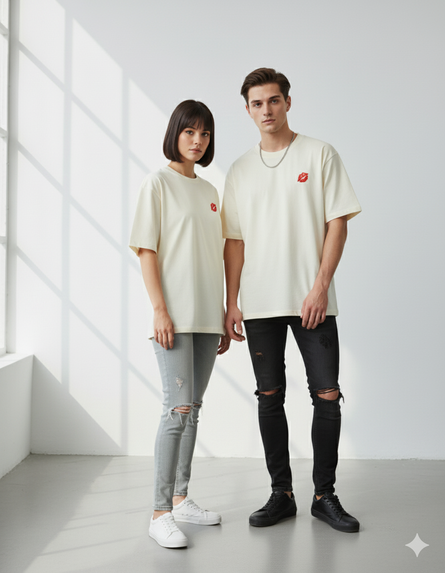 "Love & Kisses" Heavyweight Graphic Tee | 240 GSM Streetwear