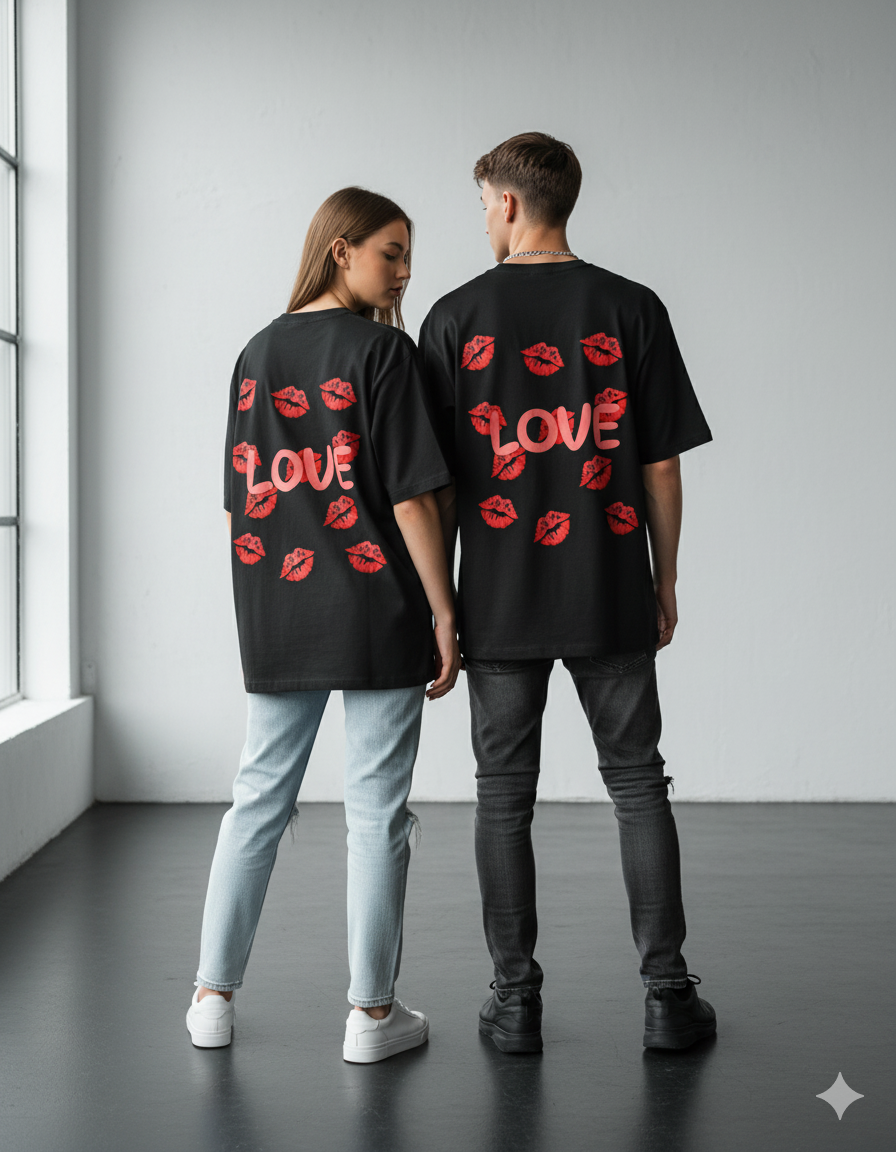 "Love & Kisses" Heavyweight Graphic Tee | 240 GSM Streetwear