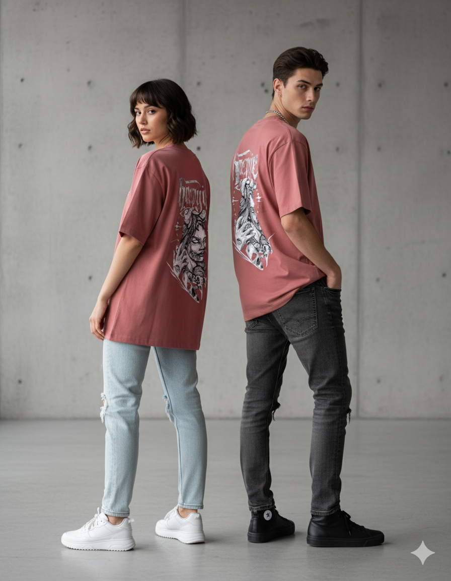 "Harpye" Gothic Ram Skull Heavyweight T-Shirt | 240 GSM Unisex Streetwear