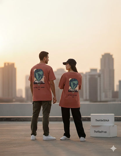 "Capture The Journey" Heavyweight Oversized Tee | 240 GSM Unisex Streetwear