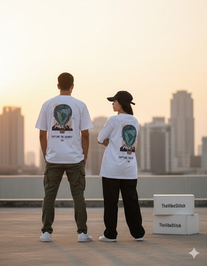 "Capture The Journey" Heavyweight Oversized Tee | 240 GSM Unisex Streetwear
