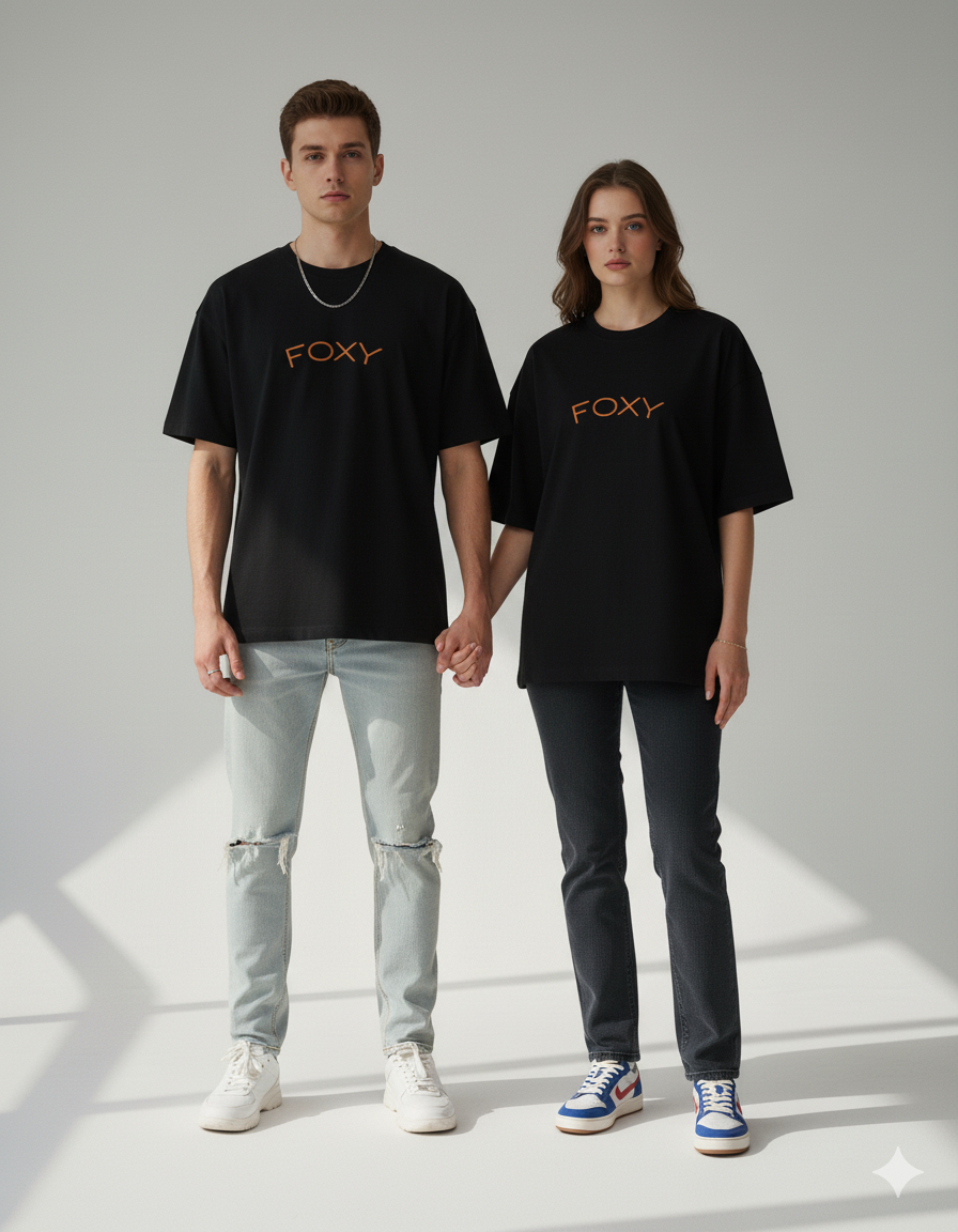 "Foxy" Biker Fox Graphic Tee | 180 GSM Unisex Streetwear