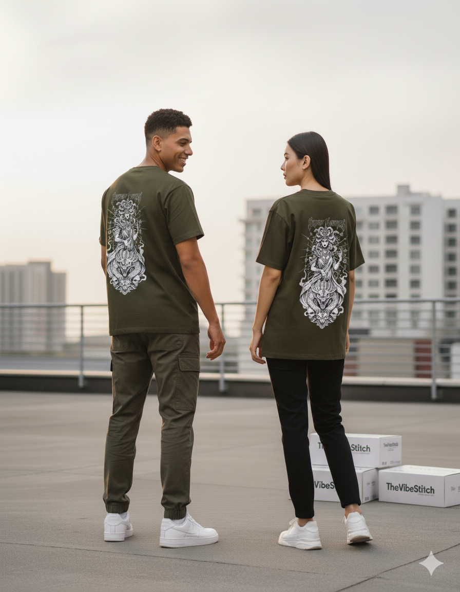 "Ancient Deity" Heavyweight Graphic Tee | 240 GSM Unisex Streetwear