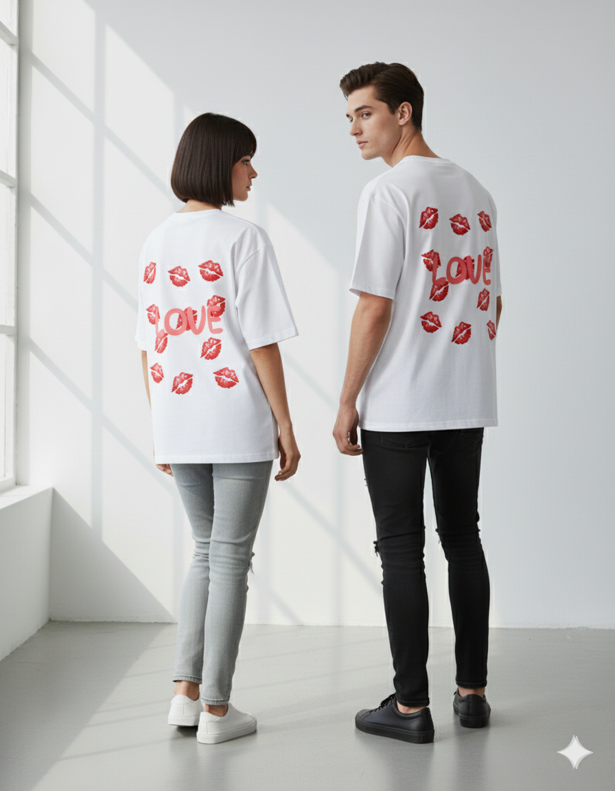 "Love & Kisses" Heavyweight Graphic Tee | 240 GSM Streetwear
