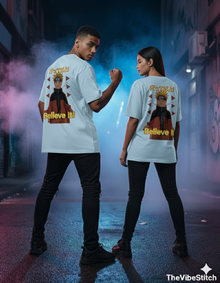 "Believe It!" Naruto Heavyweight Graphic Tee | 240 GSM Anime Streetwear