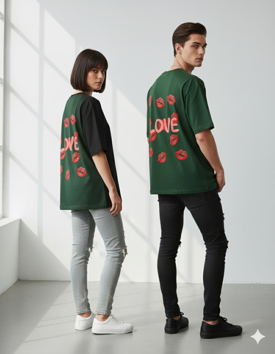 "Love & Kisses" Heavyweight Graphic Tee | 240 GSM Streetwear