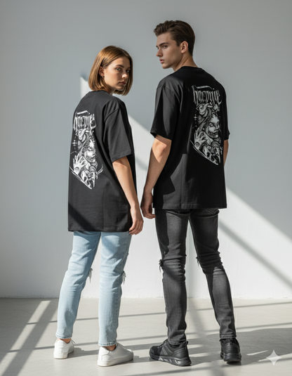"Harpye" Gothic Ram Skull Heavyweight T-Shirt | 240 GSM Unisex Streetwear